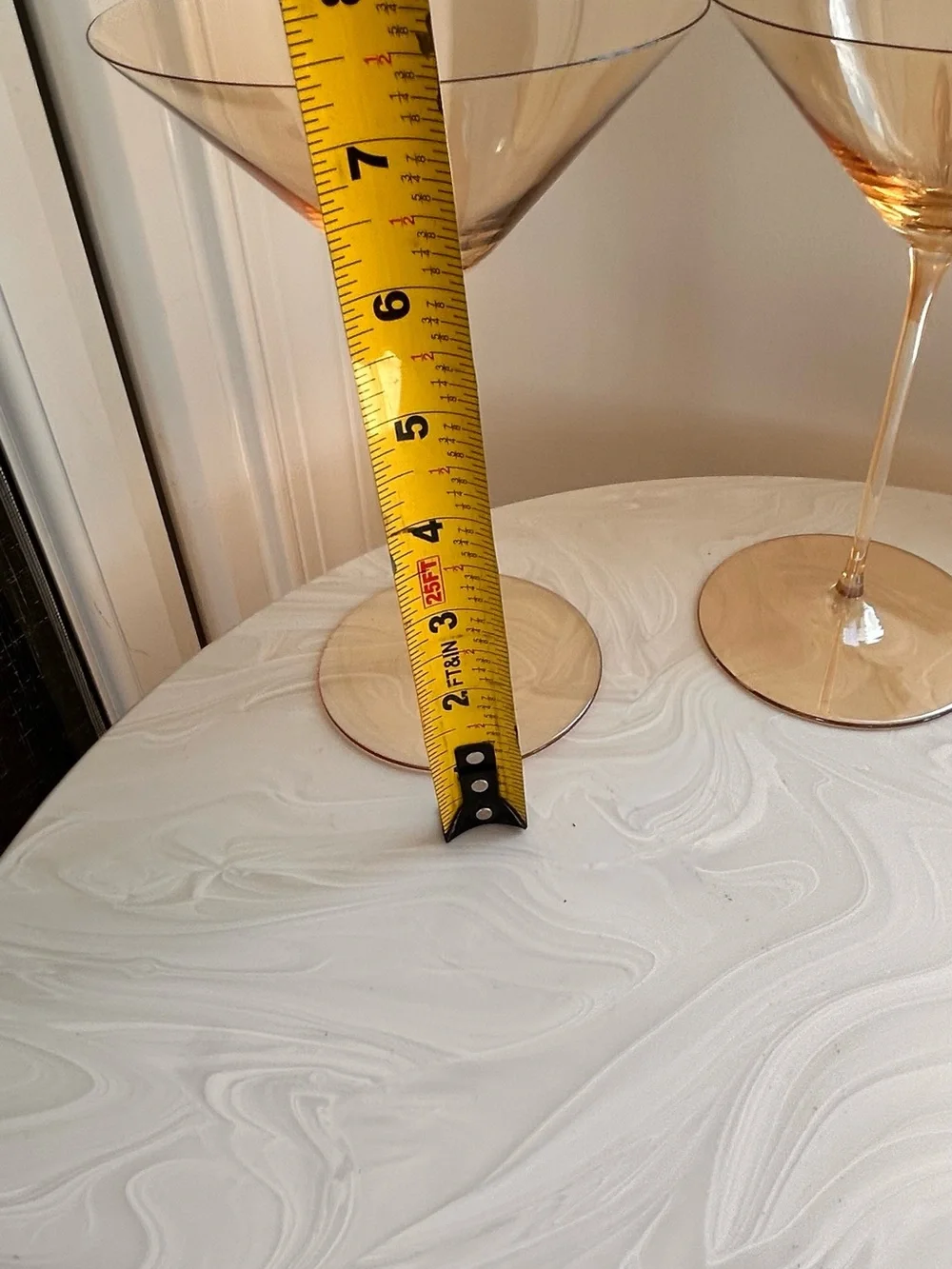 Vintage LCM Amber Martini Glasses - Set of 2